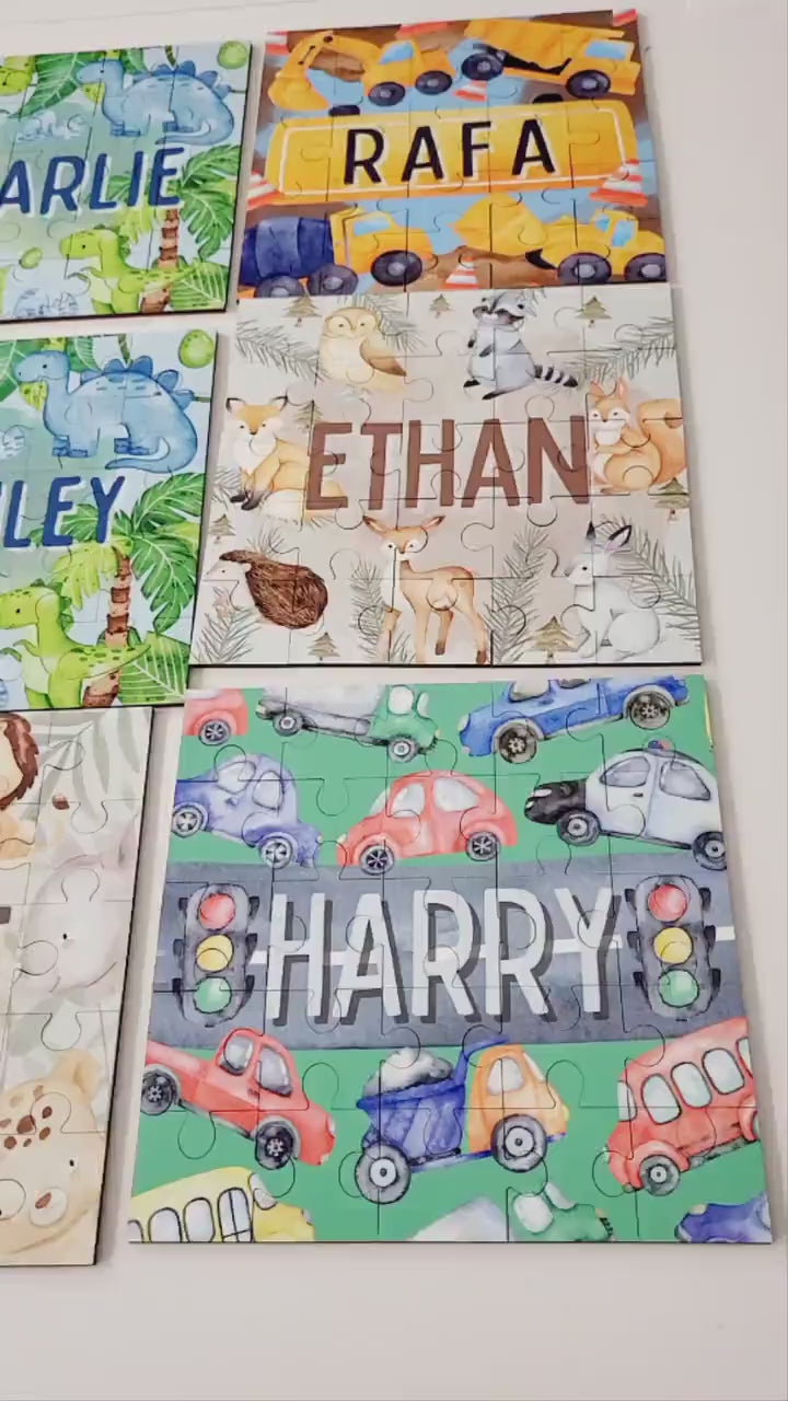 Personalised Childrens Jigsaw Puzzle Boys Dinosaur 25pcs Birthday Gift