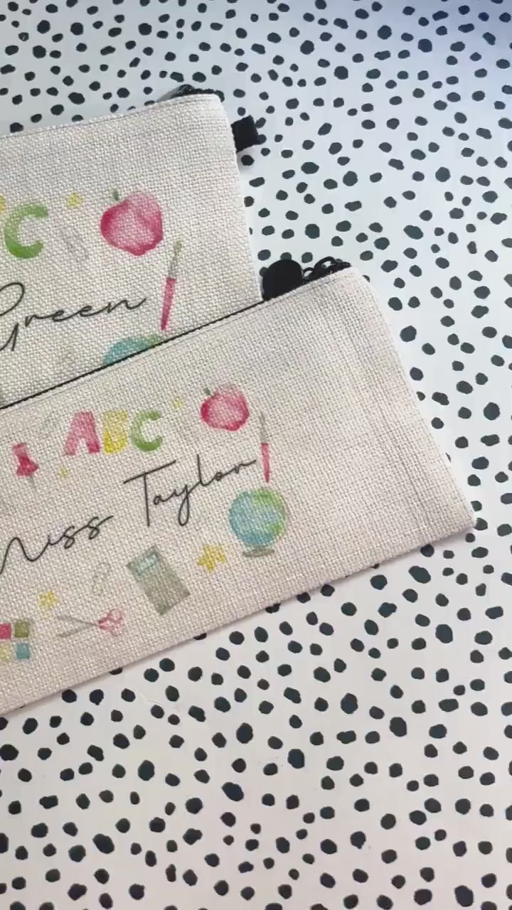 Back To School Personalised Pencil Case Teacher Gift With Name