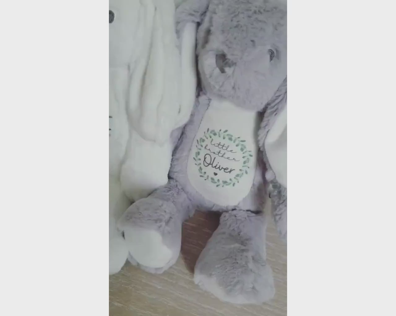 Sisters Brothers Personalised Soft Toy Bunny Teddy Gift Little & Big Sister New Baby Present